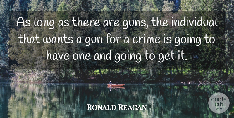 Ronald Reagan Quote About Home, Gun, Law: As Long As There Are...