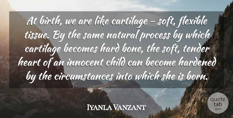 Iyanla Vanzant Quote About Children, Heart, Tissues: At Birth We Are Like...