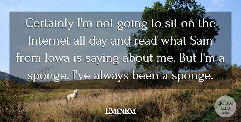 Eminem Quote About Iowa, Internet, Sponges: Certainly Im Not Going To...