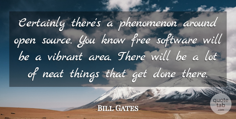 Bill Gates Quote About Done, Source, Software: Certainly Theres A Phenomenon Around...