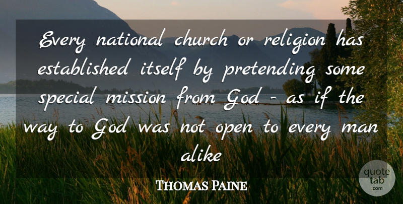 Thomas Paine Quote About Christian, Jesus, Men: Every National Church Or Religion...