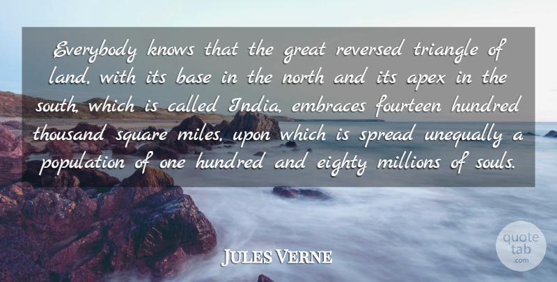 Jules Verne Quote About Squares, Land, Soul: Everybody Knows That The Great...