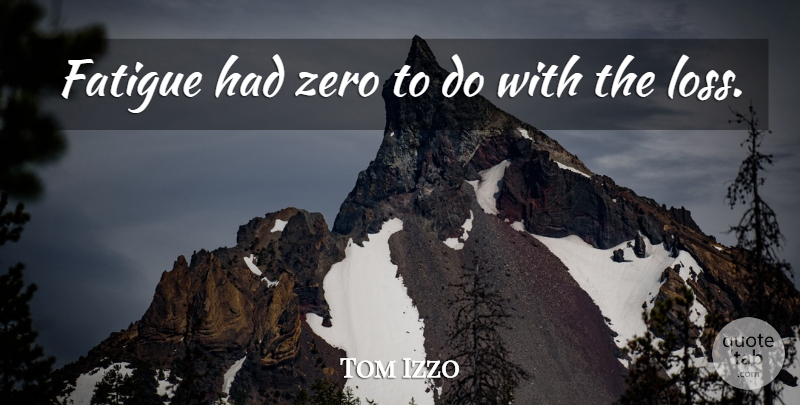 Tom Izzo Quote About Fatigue, Zero: Fatigue Had Zero To Do...