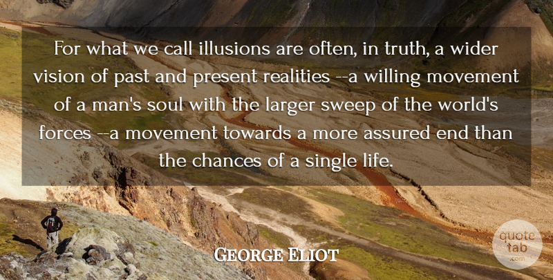George Eliot Quote About Past, Reality, Men: For What We Call Illusions...