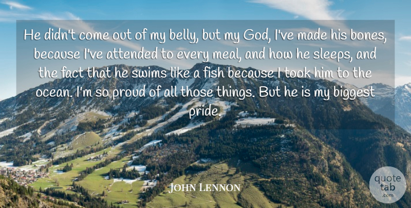 John Lennon Quote About Children, Ocean, Sleep: He Didnt Come Out Of...