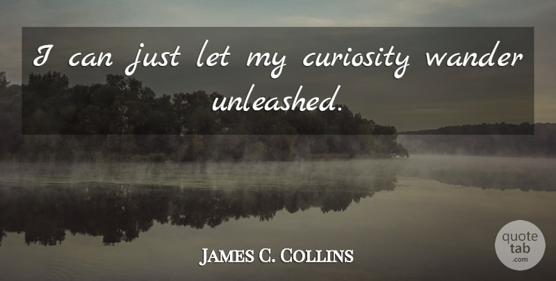 James C. Collins Quote About Curiosity, Wander, I Can: I Can Just Let My...