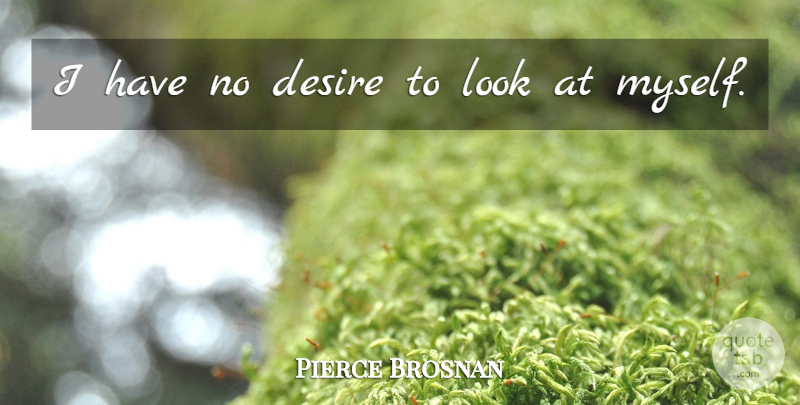 Pierce Brosnan Quote About undefined: I Have No Desire To...