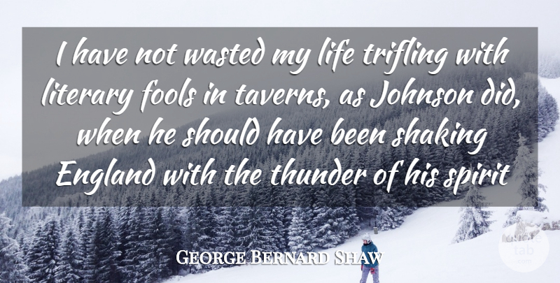 George Bernard Shaw Quote About Should Have, Fool, England: I Have Not Wasted My...