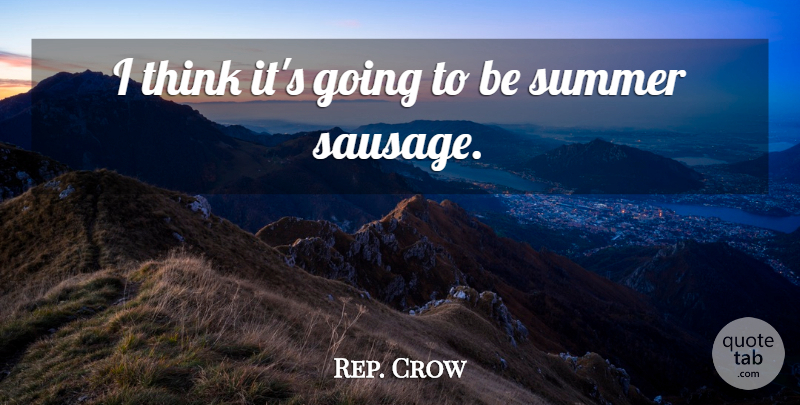Rep. Crow Quote About Summer: I Think Its Going To...
