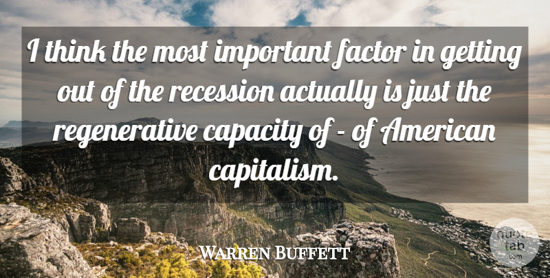 Warren Buffett Quote About Thinking, Important, Capacity: I Think The Most Important...