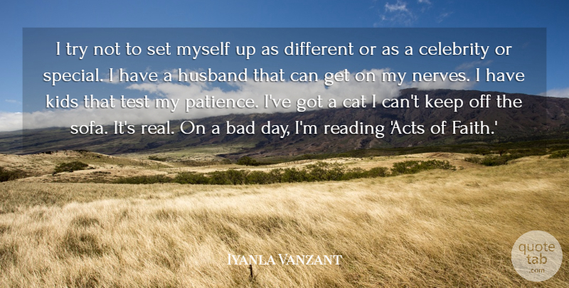 Iyanla Vanzant Quote About Husband, Real, Reading: I Try Not To Set...