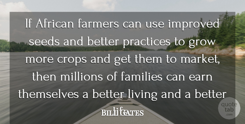 Bill Gates Quote About Practice, Use, Better Life: If African Farmers Can Use...