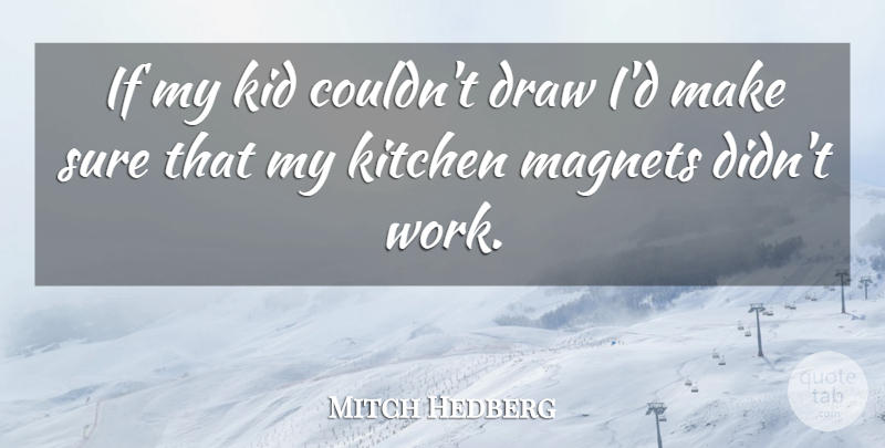 Mitch Hedberg Quote About Funny, Humor, Kids: If My Kid Couldnt Draw...