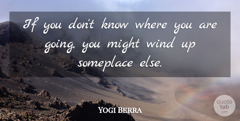 Yogi Berra Quote About Inspirational, Funny, Success: If You Dont Know Where...
