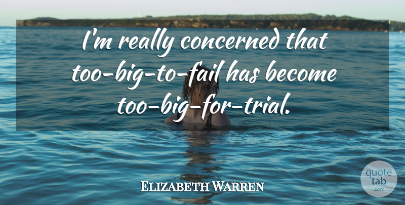 Elizabeth Warren Quote About Trials, Failing, Bigs: Im Really Concerned That Too...