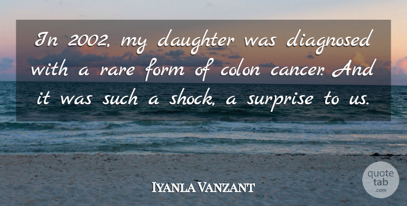 Iyanla Vanzant Quote About Mother, Daughter, Cancer: In 2002 My Daughter Was...