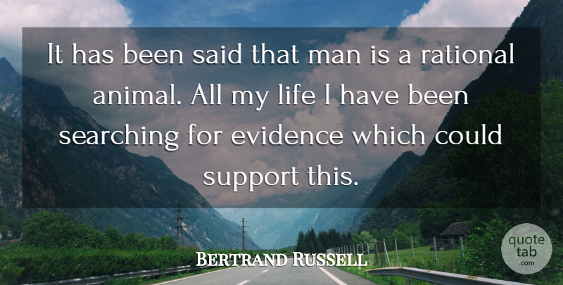 Bertrand Russell Quote About Philosophical, Animal, Men: It Has Been Said That...