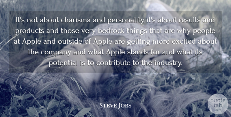 Steve Jobs Quote About Apples, People, Personality: Its Not About Charisma And...