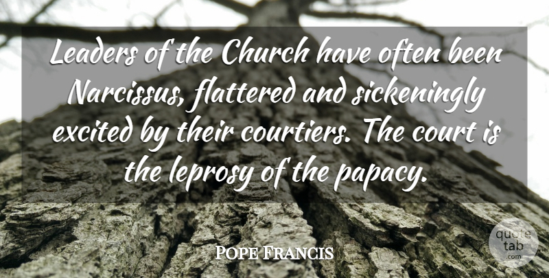 Pope Francis Quote About Leader, Church, Leprosy: Leaders Of The Church Have...