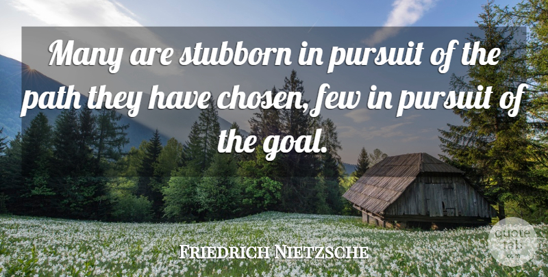 Friedrich Nietzsche Quote About Inspirational, Funny, Leadership: Many Are Stubborn In Pursuit...