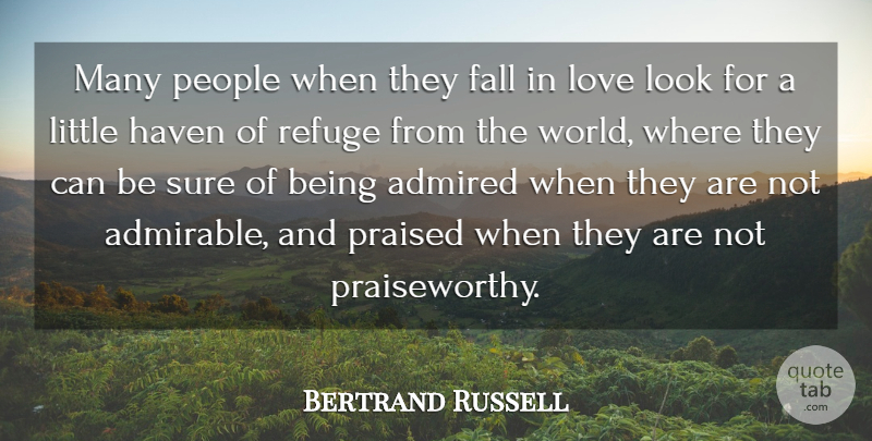 Bertrand Russell Quote About Love, Fall, People: Many People When They Fall...