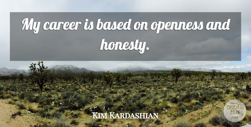 Kim Kardashian Quote About Based: My Career Is Based On...