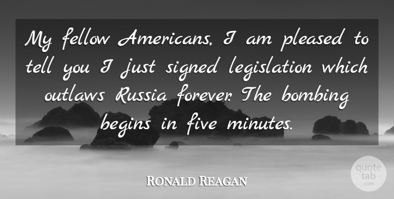 Ronald Reagan Quote About Funny, Humor, Russia: My Fellow Americans I Am...