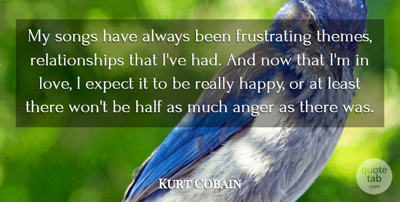 Kurt Cobain Quote About Song, Half, Theme: My Songs Have Always Been...