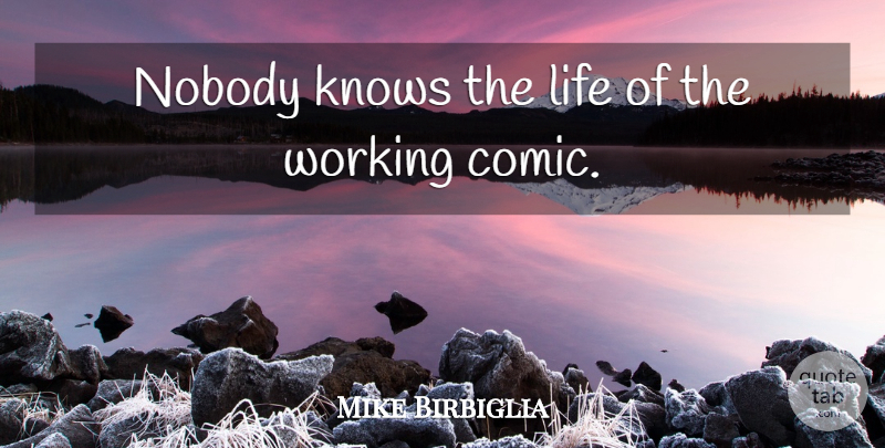 Mike Birbiglia Quote About Life: Nobody Knows The Life Of...
