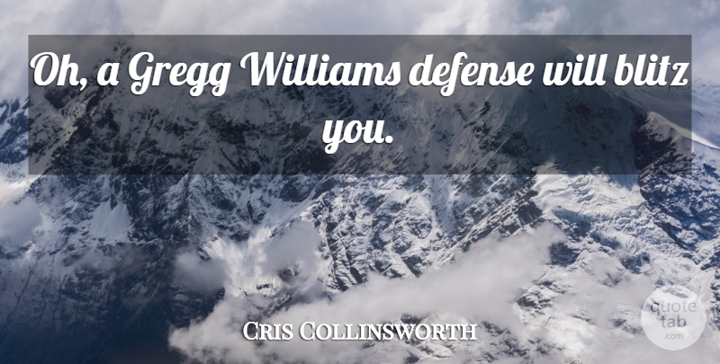 Cris Collinsworth Quote About Blitz, Defense, Williams: Oh A Gregg Williams Defense...