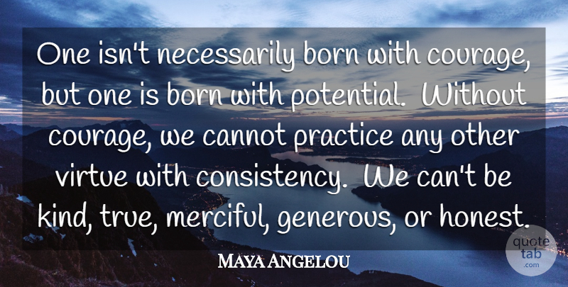 Maya Angelou Quote About Inspirational, Strength, Inspiring: One Isnt Necessarily Born With...