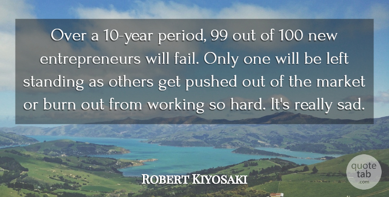 Robert Kiyosaki Quote About Left, Market, Others, Pushed, Sad: Over A 10 Year Period...