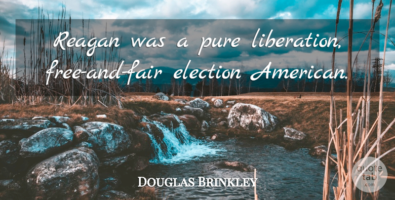 Douglas Brinkley Quote About Reagan: Reagan Was A Pure Liberation...