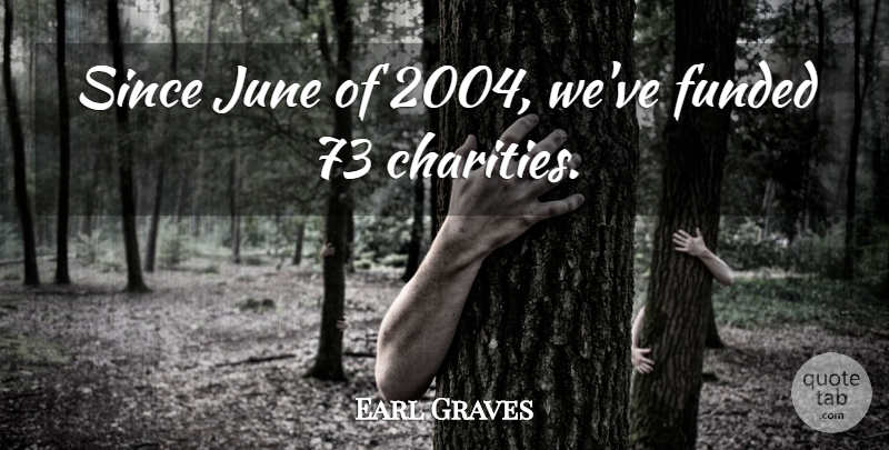 Earl Graves Quote About June, Since: Since June Of 2004 Weve...