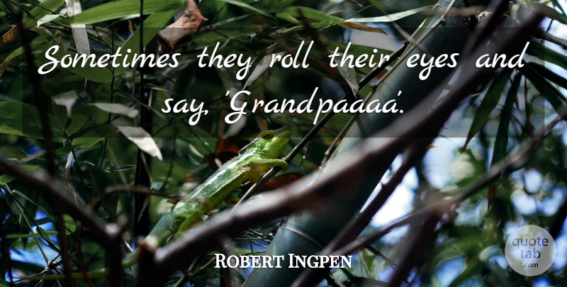 Robert Ingpen Quote About Eyes, Roll: Sometimes They Roll Their Eyes...