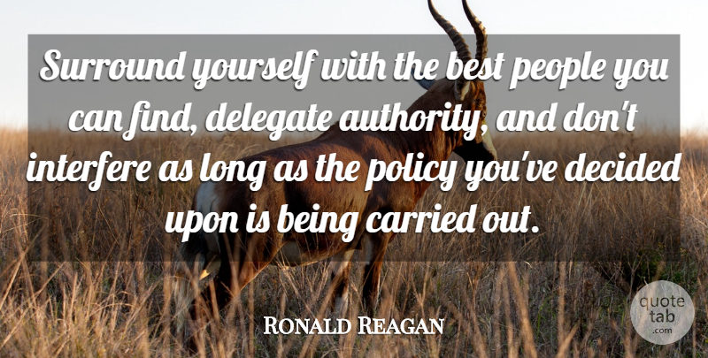 Ronald Reagan Quote About Motivational, Leadership, Business: Surround Yourself With The Best...