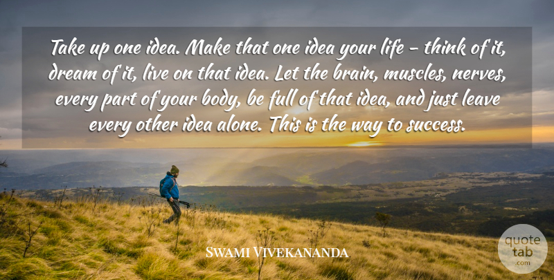 Swami Vivekananda Quote About Inspirational, Life, Motivational: Take Up One Idea Make...