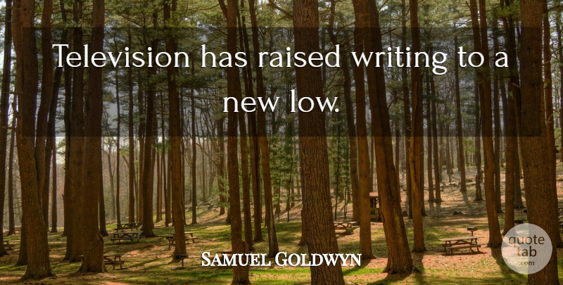 Samuel Goldwyn Quote About Book, Writing, Beer: Television Has Raised Writing To...