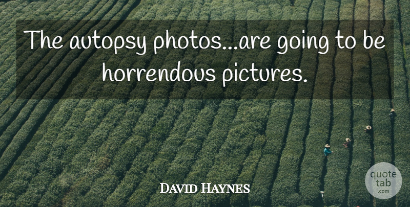 David Haynes Quote About Horrendous: The Autopsy Photos Are Going...