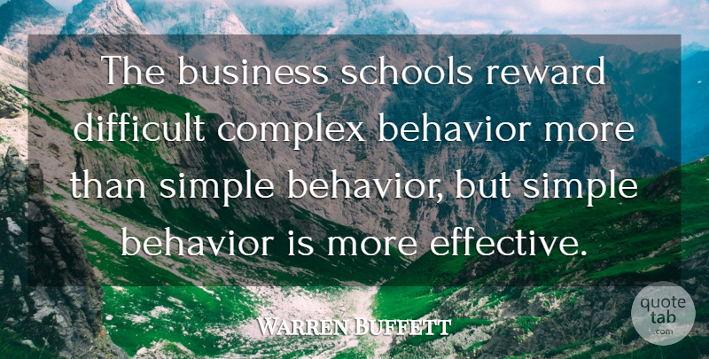 Warren Buffett Quote About Business, War, School: The Business Schools Reward Difficult...