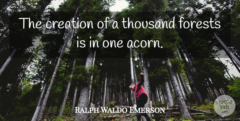 Ralph Waldo Emerson Quote About Inspirational, Positive, Hope: The Creation Of A Thousand...