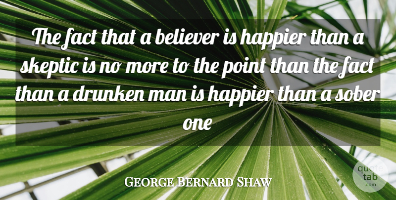 George Bernard Shaw Quote About Life, Religious, Atheist: The Fact That A Believer...