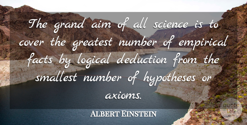 Albert Einstein Quote About Education, Science, Numbers: The Grand Aim Of All...