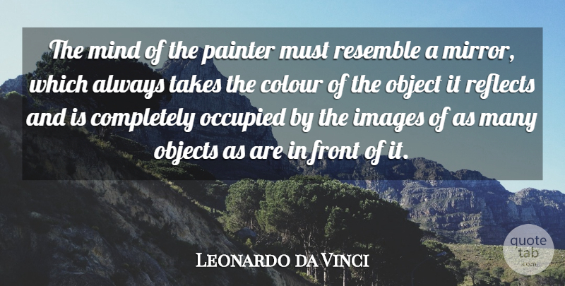 Leonardo da Vinci Quote About Front, Images, Mind, Occupied, Painter: The Mind Of The Painter...
