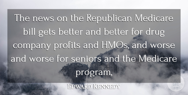 Edward Kennedy Quote About Bill, Company, Gets, Medicare, News: The News On The Republican...