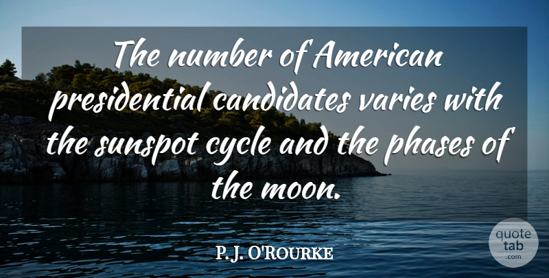P. J. O'Rourke Quote About Football, Moon, Men: The Number Of American Presidential...