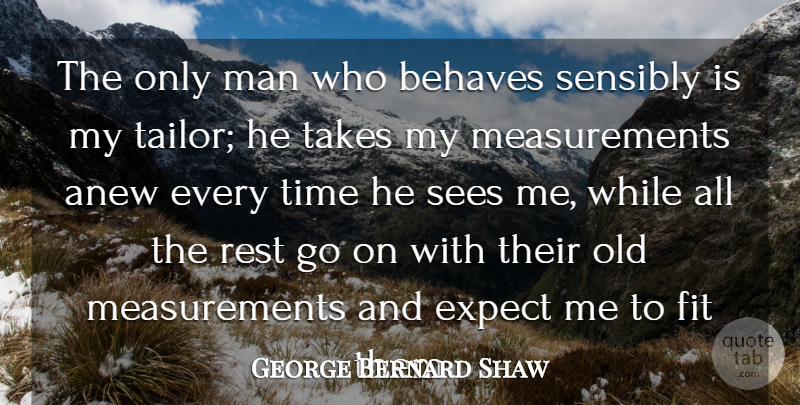 George Bernard Shaw Quote About Anew, Behaves, Expect, Fit, Man: The Only Man Who Behaves...
