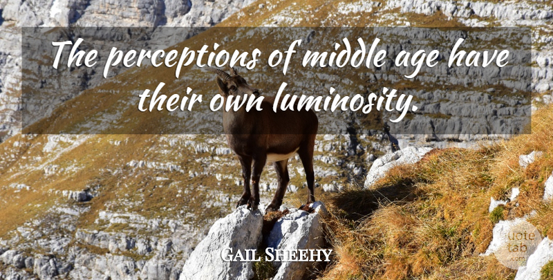 Gail Sheehy Quote About Birthday, Perception, Age: The Perceptions Of Middle Age...