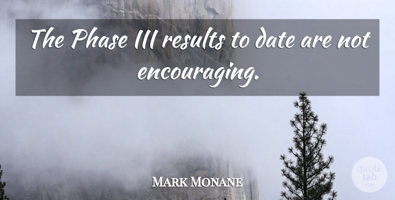 Mark Monane Quote About Date, Iii, Phase, Results: The Phase Iii Results To...