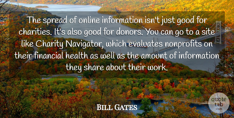 Bill Gates Quote About Charity, Nonprofits, Information: The Spread Of Online Information...